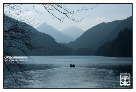 Alpsee, boat lake, mountain lake, Neuschwanstein