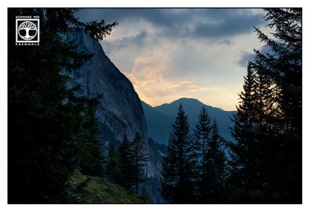 mountain sunset, blue mountains, alps, austria
