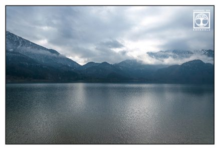 lake kochel, kochel, mountain lake, rainy day