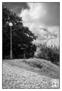 Göteborg, Sweden, Gothenburg, black and white park, black and white streetlamp