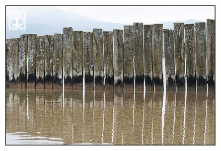 abstract photo, abstract photography, stakes lake, lake kochel, kochelsee, wooden fence