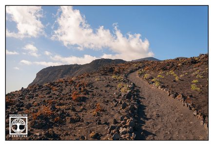 volcano, volcanic landscape,volcano path, la palma, fuencaliente