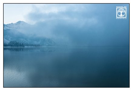 blue lake, foggy lake, winter lake, lake kochel, kochelsee