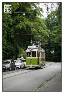 green tram, green trolley car, green tramway, green street car, Malmö, Sweden, Sverige