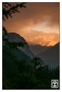 sunset mountains, sunset alps, ehrwald, austria