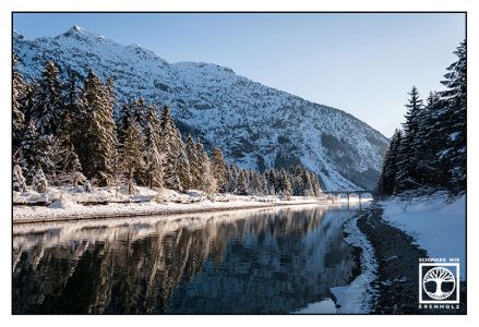 Plansee, Plansee Winter, Reflexionen See, Reflexionen Wasser, See Winter, Österreich