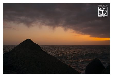 La Palma, sunset sea, Tazacorte