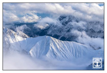 Zugspitze, Berge Winter, verschneite berge, berge panorama, Alpen, Bayern, Zugspitzland