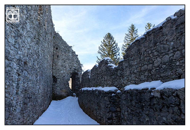 castle Hohenfreyberg, castle, wall, Hohenfreyberg winter