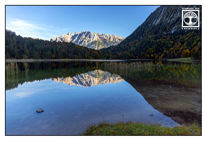 autumn lake, reflections lake, reflections water, reflection mountain, Ferchensee, Mittenwald