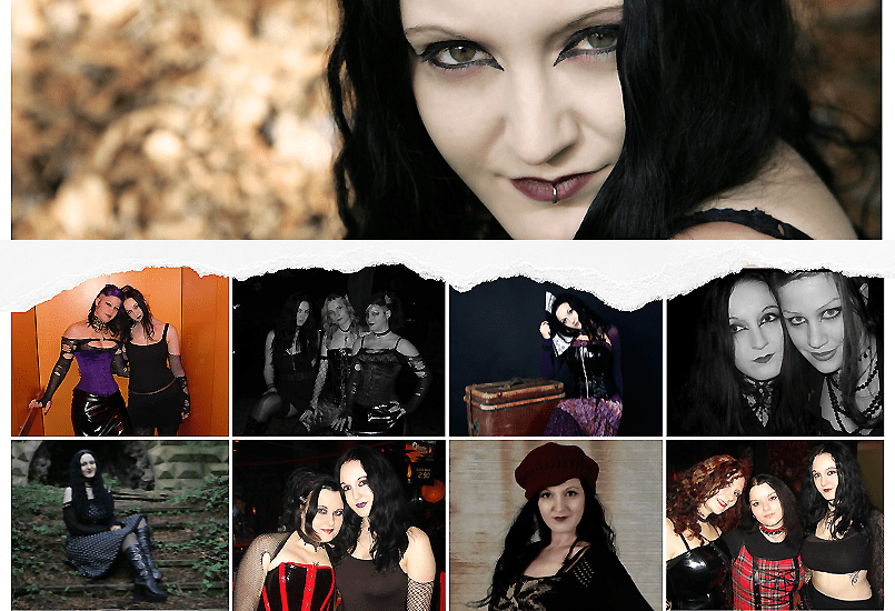 Collage mit Fotos aus meiner Gothic-Zeit in den 2000er Jahren