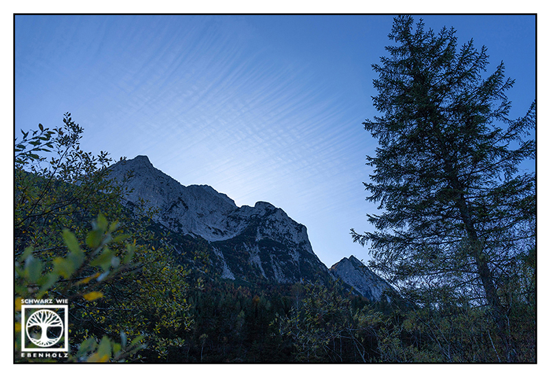 Ferchensee, Mittenwald, Berge Abendhimmel, Berge Wolken