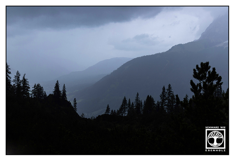 Gewitter Berge, Regen Berge, Sturm Berge, Ehrwald, Österreich
